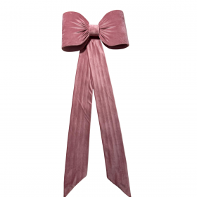 Fundă Decorativă Gigant din Catifea, 70 x 40 cm, Roz